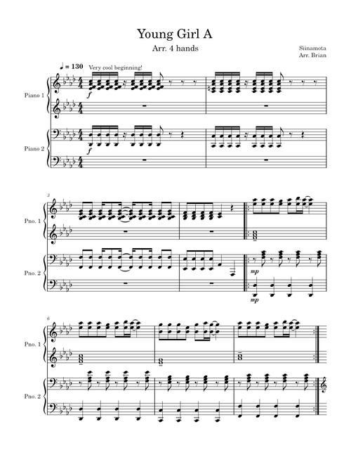 Young Girl A - Siinamota (4 hands)