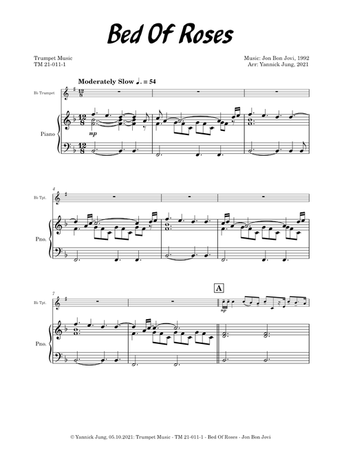 Bed Of Roses - Bon Jovi - Trumpet Solo