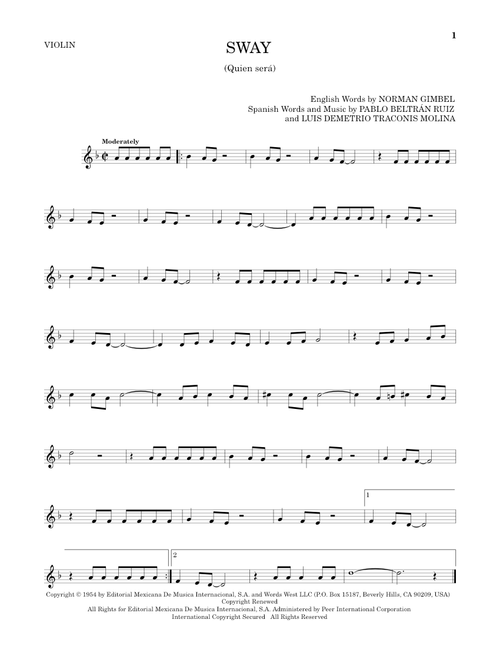 Sway (Quien Sera) - Dean Martin (Violin Solo)