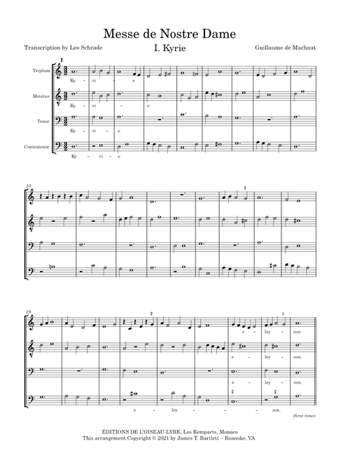 Messe de Nostre Dame - Kyrie