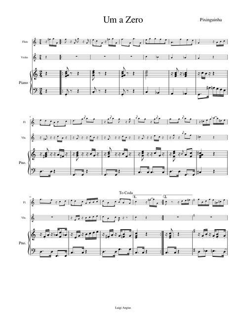 Um a Zero Piano Flauto Violino.mscz