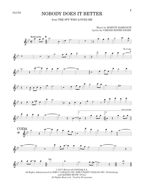Nobody Does It Better - Carly Simon (Flute Solo)