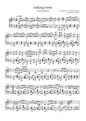 Play Official version of Sinking Town Sheet Music by Yoeko Kurahashi ...