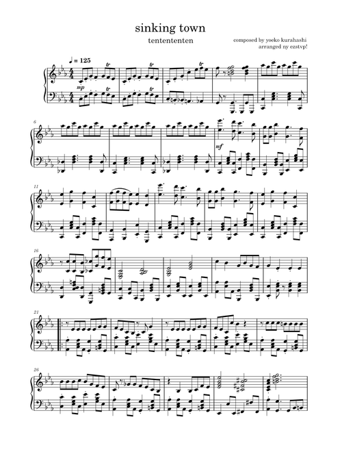 Sinking Town – Yoeko Kurahashi (piano)