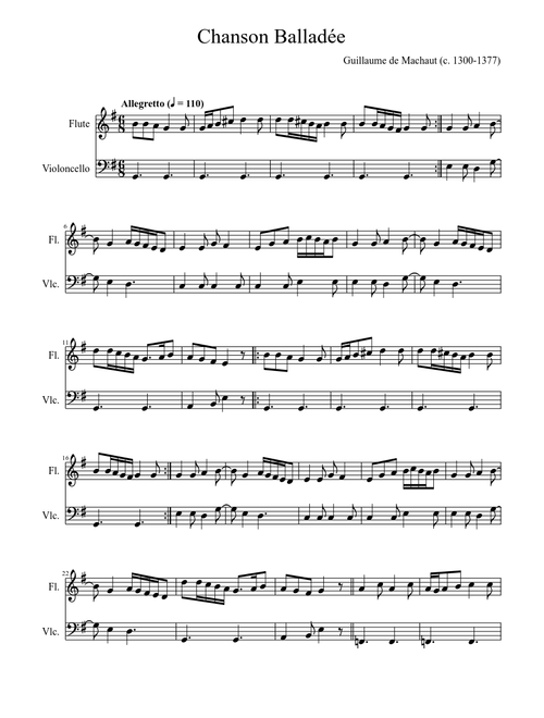 Chanson Balladée - Guillaume de Machaut