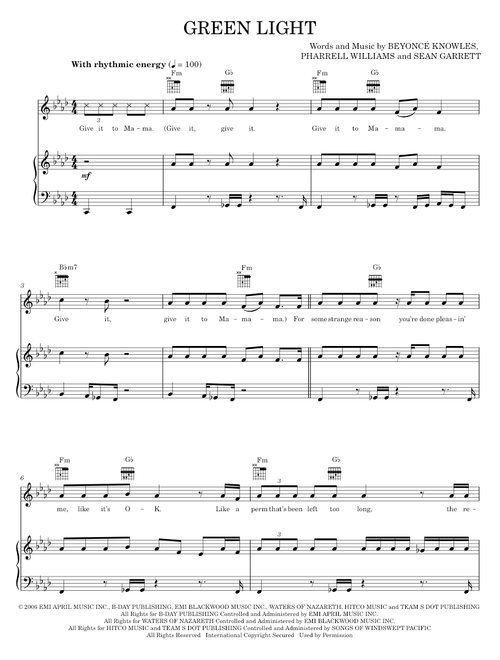 Beyonce sheet music by chanellee17 | Play, print, and download in
