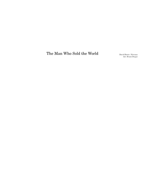 The man who sold the world – Nirvana The Man Who Sold the World Banda de Blas
