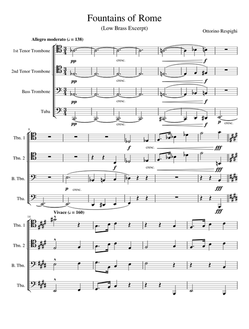 Fountains of Rome Low Brass Excerpt
