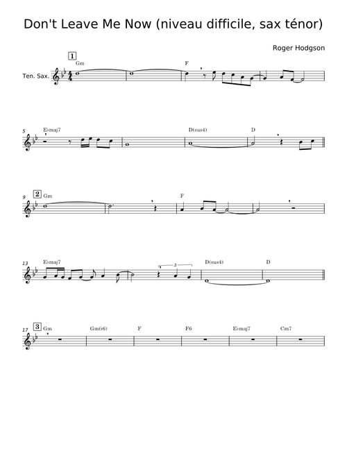 Don't Leave Me Now - Supertramp