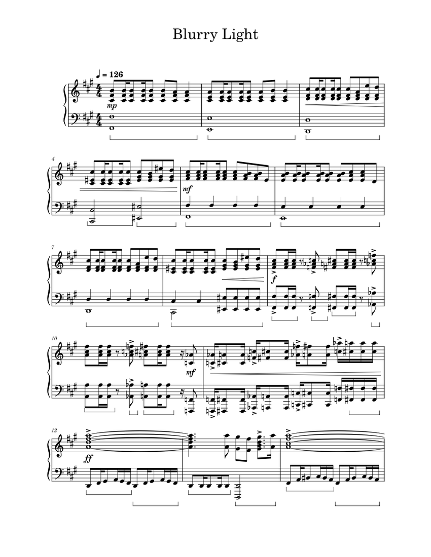 Blurry Light piano tutorial