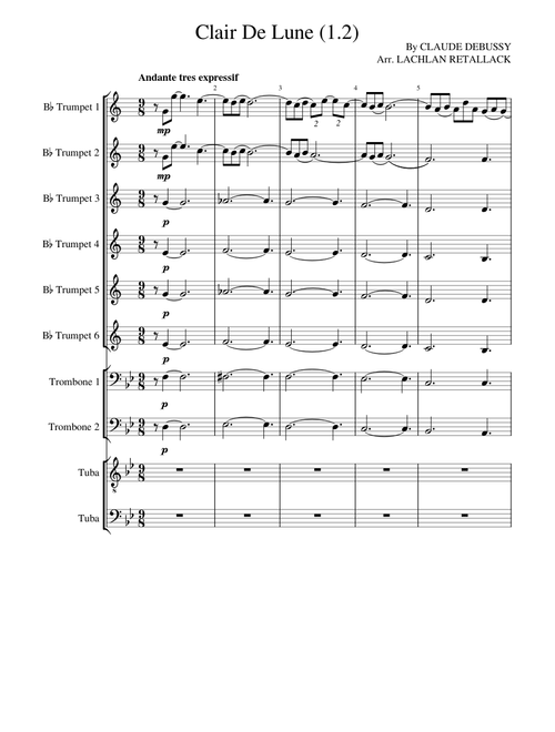 Clair de Lune (Brass Ensemble) – Claude Debussy