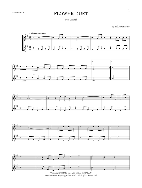 Flower Duet - Léo Delibes (Trumpet Duet)