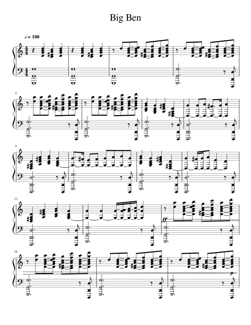 Big Ben Sheet music for Piano Solo Musescore