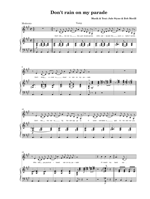 Don't Rain On My Parade – Barbra Streisand Don't Rain On My Parade