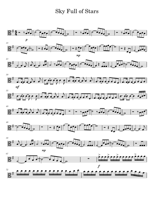 Sky Full of Stars-Viola