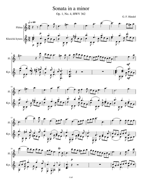 Sonata in a minor- G. F. Händel (recorder sonata)
