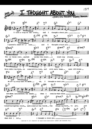 ビッグバンド楽譜「I Thought About You」 ビッグバンド楽譜「I Thought About You」 I Thought About You