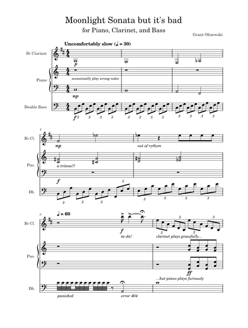 Moonlight Sonata – Ludwig van Beethoven but it's bad