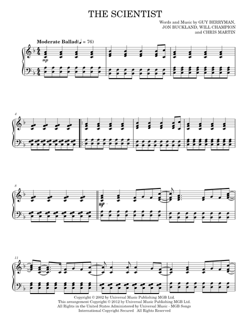 The Scientist - Coldplay (Piano Solo)