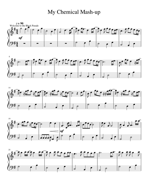 My Chemical Romance (Easy Piano)