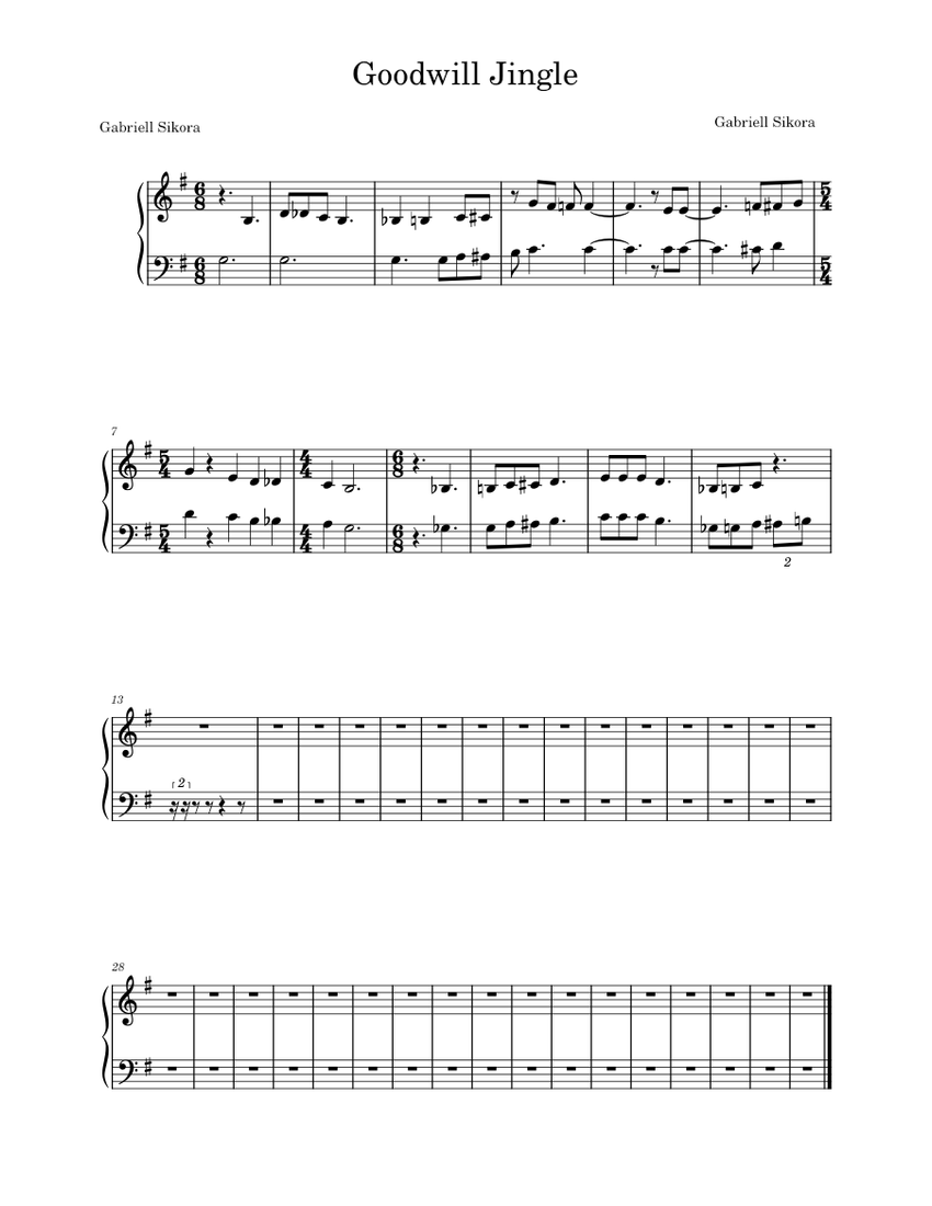 Goodwill Jingle piano tutorial