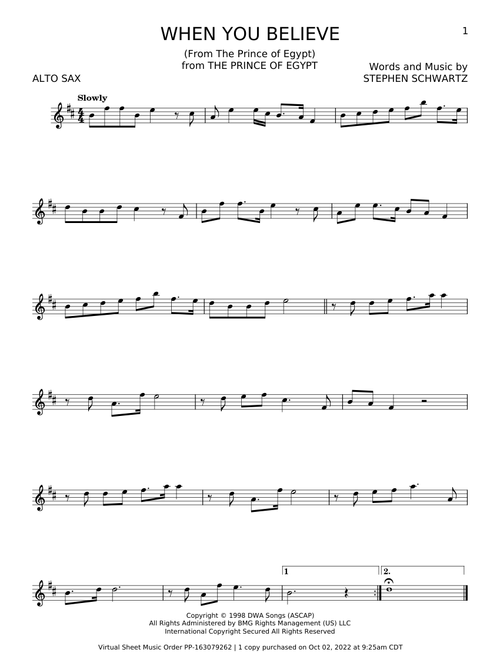 When You Believe - Stephen Schwartz