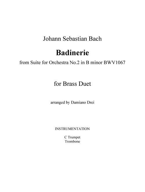 Badinerie - Brass Duet (Arr. Damiano Drei) - Johann Sebastian Bach (Instrumental Duet)