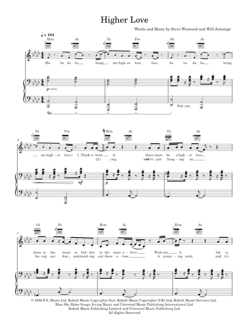 Higher Love - Kygo and Whitney Houston (Piano-Voice)
