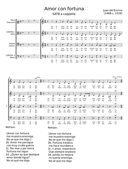 Amor con fortuna - Juan del Encina