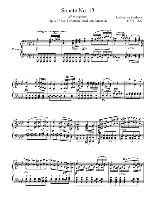 Sonate No. 13, 3rd Movement