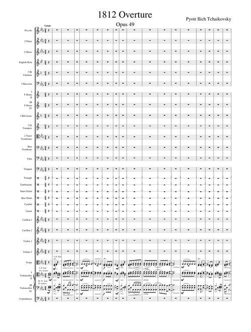1812 Overture Op.49 by Pyotr Ilich Tchaikovsky - Complete with Carillon and Canon!