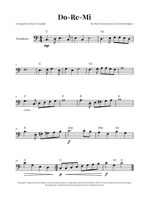 Do-Re-Mi (Arr. Glauco Fernandes) - Various Artists (Trombone Solo)