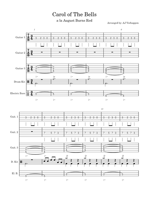 Carol of the bells – August Burns Red
