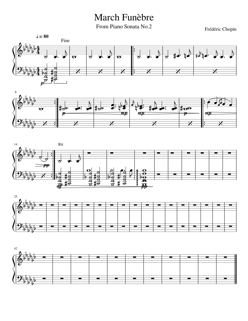 Funeral March Sheet music for Piano (Solo)