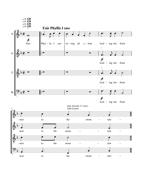 Fair Phyllis I saw - John Farmer
