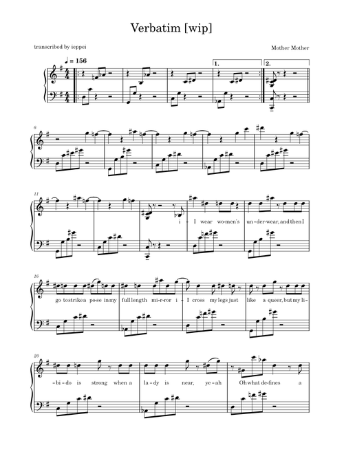 [wip] Verbatim – Mother Mother