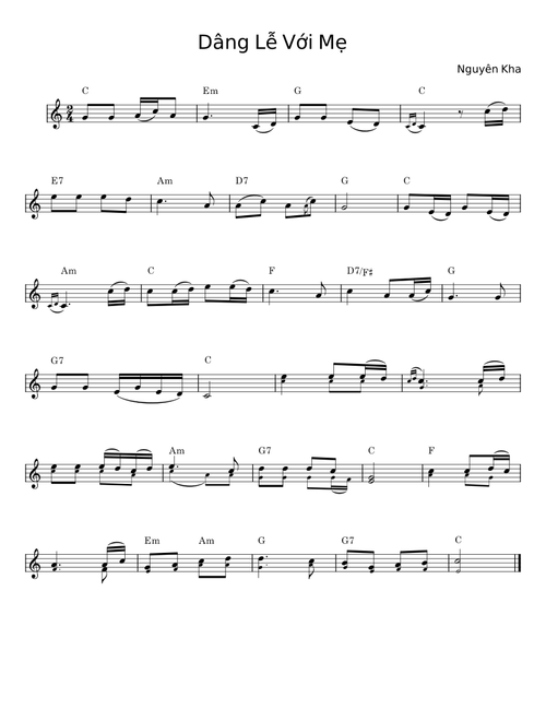 Dâng Lễ Với Mẹ - Nguyên Kha