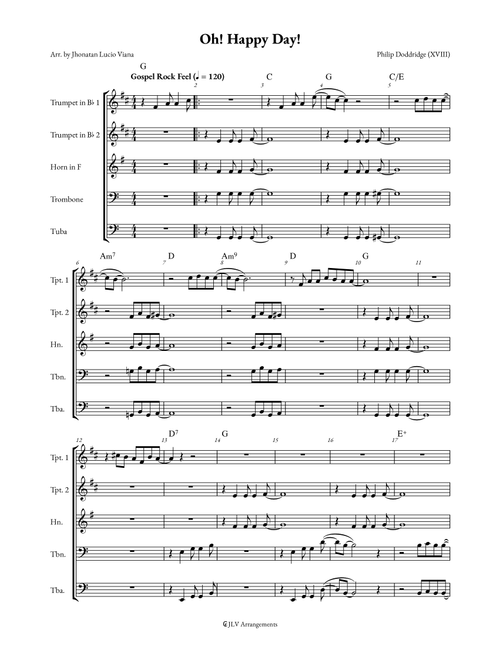 Oh, Happy Day (Arr. Jhonatan Lucio Viana) - Religious (Brass Ensemble)