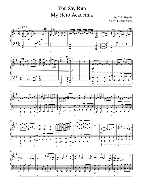 You Say Run - My Hero Academia - Boku no Hero Academia – Yuki Hayashi