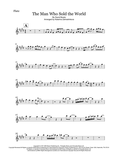 The Man Who Sold The World (Arr. Katarina Zahradnikova) - Nirvana (Flute Solo)