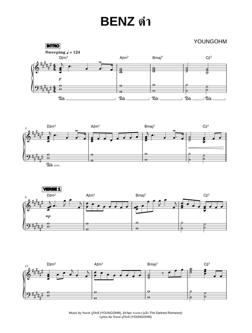 Benz ดำ - YOUNGOHM (Piano)
