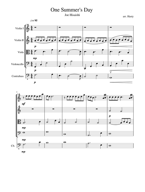 One Summer's Day Full Orchestra