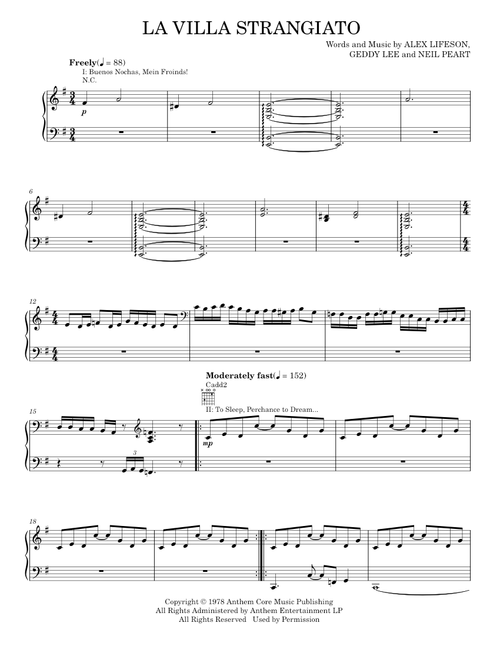 La villa strangiato - Rush (Piano Solo)
