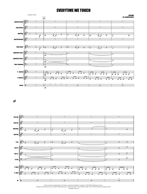 Everytime We Touch (Arr. Jonathan Bates) - Cascada (Brass Band)