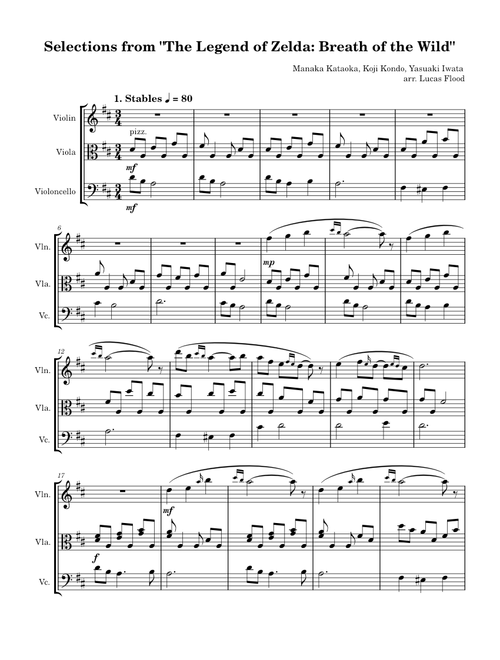 Selections from Breath of the Wild (String Trio)