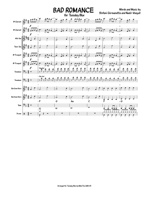 Bad Romance Marching Band 330