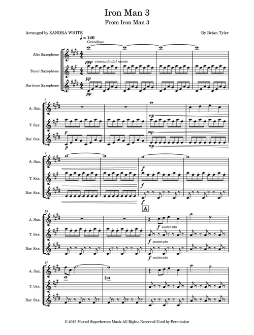 Iron Man 3 (Arr. Zandra White) - Brian Tyler (Woodwind Ensemble)