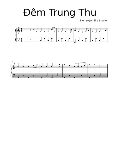 Đêm Trung Thu | Piano sheet easy