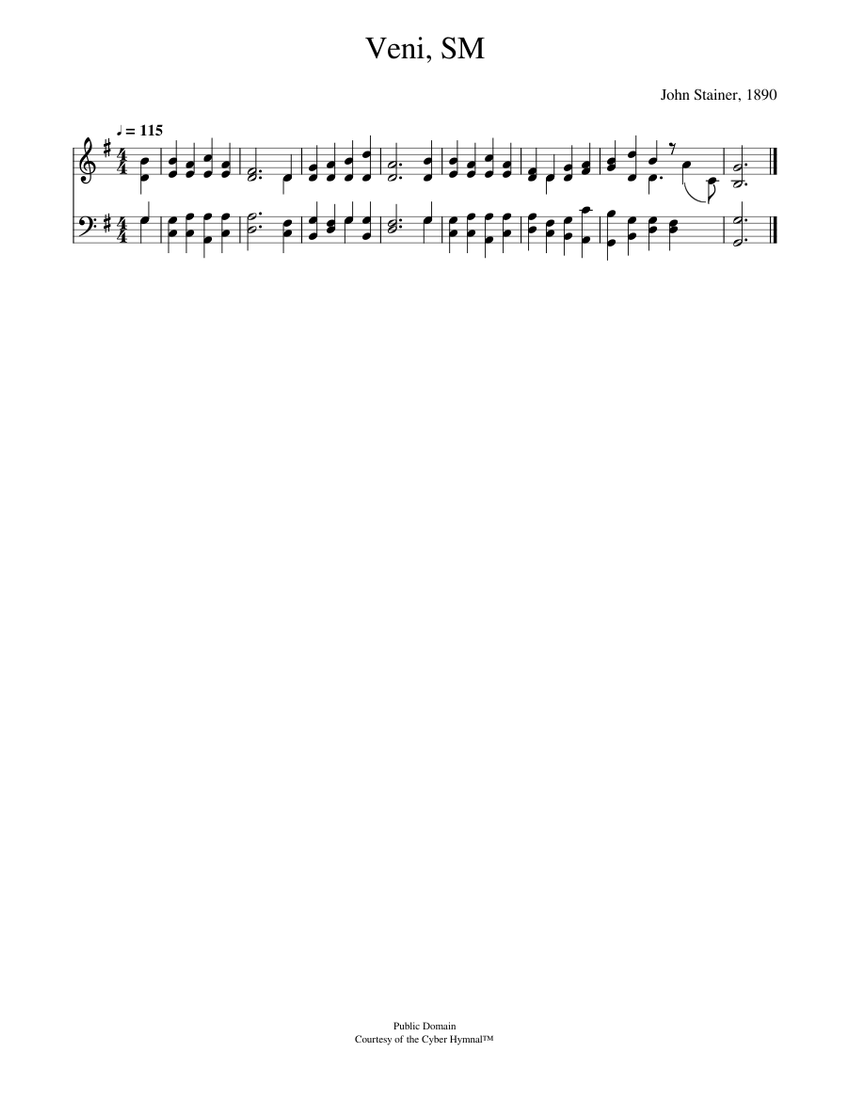 I love thy king­dom, lord - John Stainer Sheet music for Piano (Piano ...