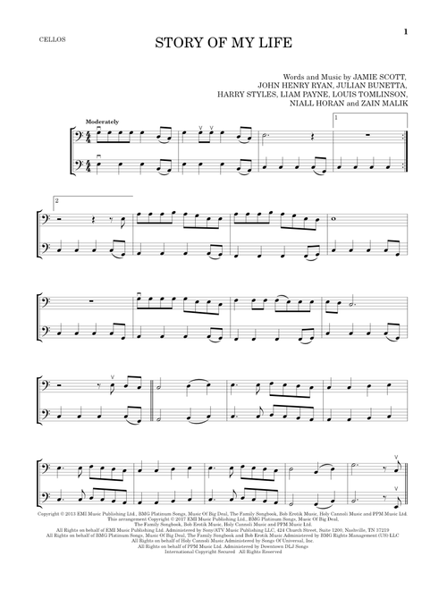 Story Of My Life - One Direction (Cello Duet)